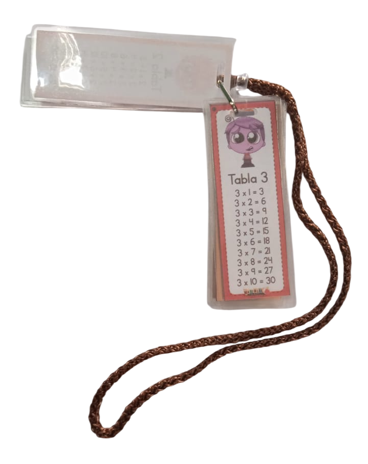 LLAVERO TABLAS DE MULTIPLICAR INTENSAMENTE