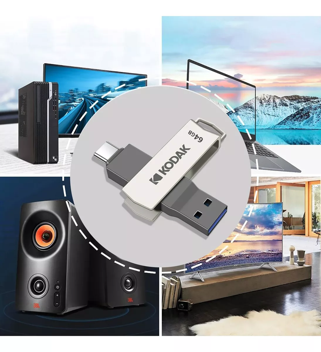 MEMORIA KODAK USB DUAL USB/TIPO C 