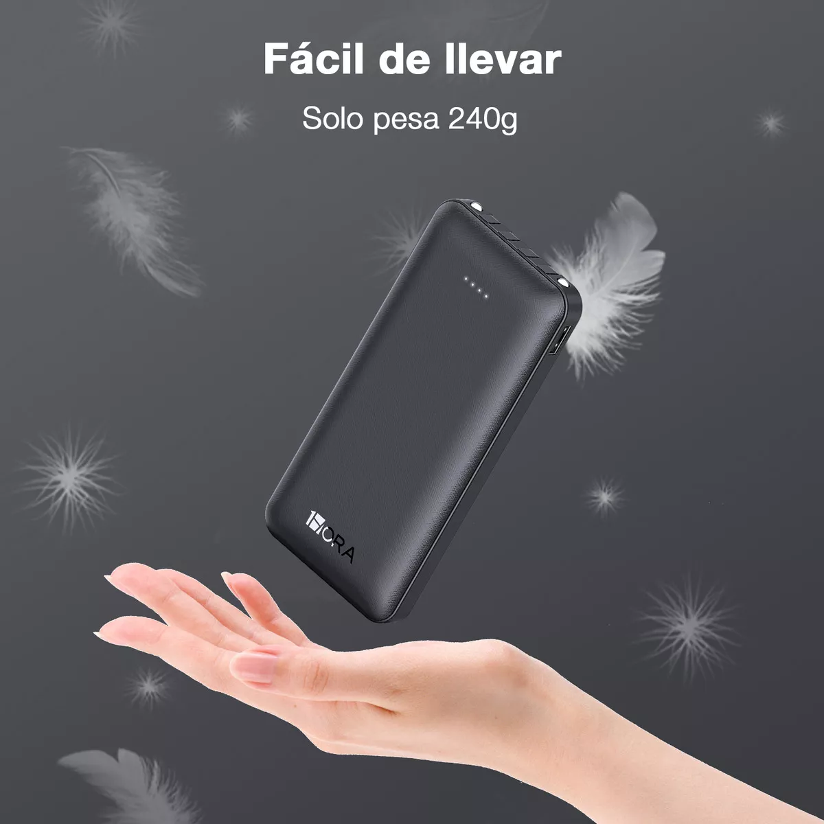 POWERBANK BATERIA PORTATIL CON LINTERNA 10,000mAh
