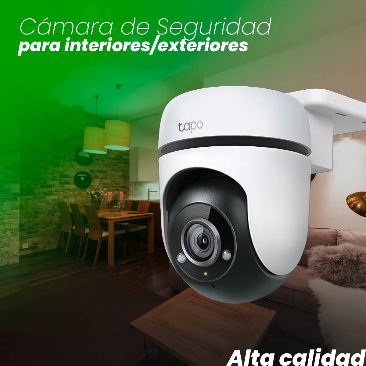 CÁMARA DE SEGURIDAD PARA INTERIORES/EXTERIORES TAPO TPLINK  