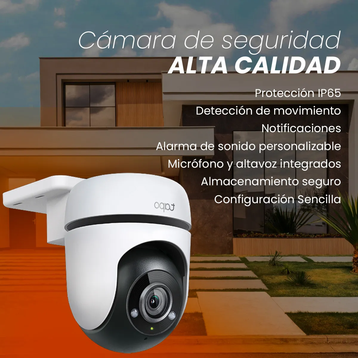 CÁMARA DE SEGURIDAD PARA INTERIORES/EXTERIORES TAPO TPLINK  