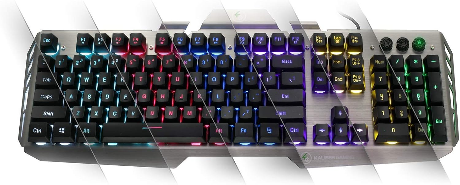 TECLADO DE ALUMINIO PARA JUEGOS IOGEAR KALIBER GAMING
