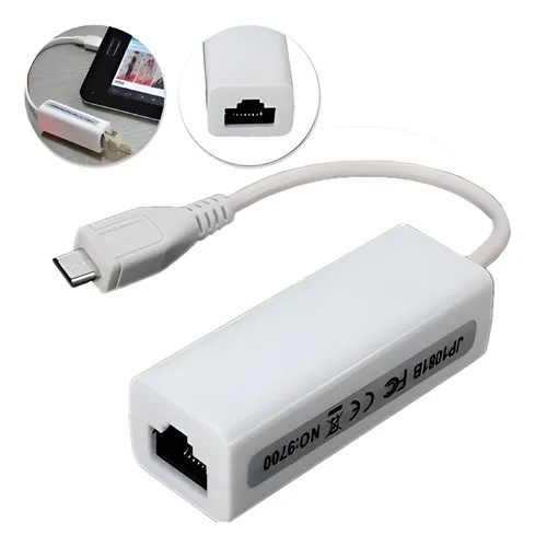 ADAPTADOR CONVERTIDOR RJ45 A MICROUSB V8