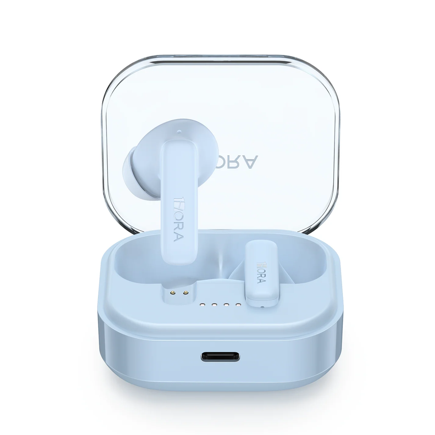 AUDIFONOS BLUETOOTH 1HORA CASE TRANSPARENTE AUT213