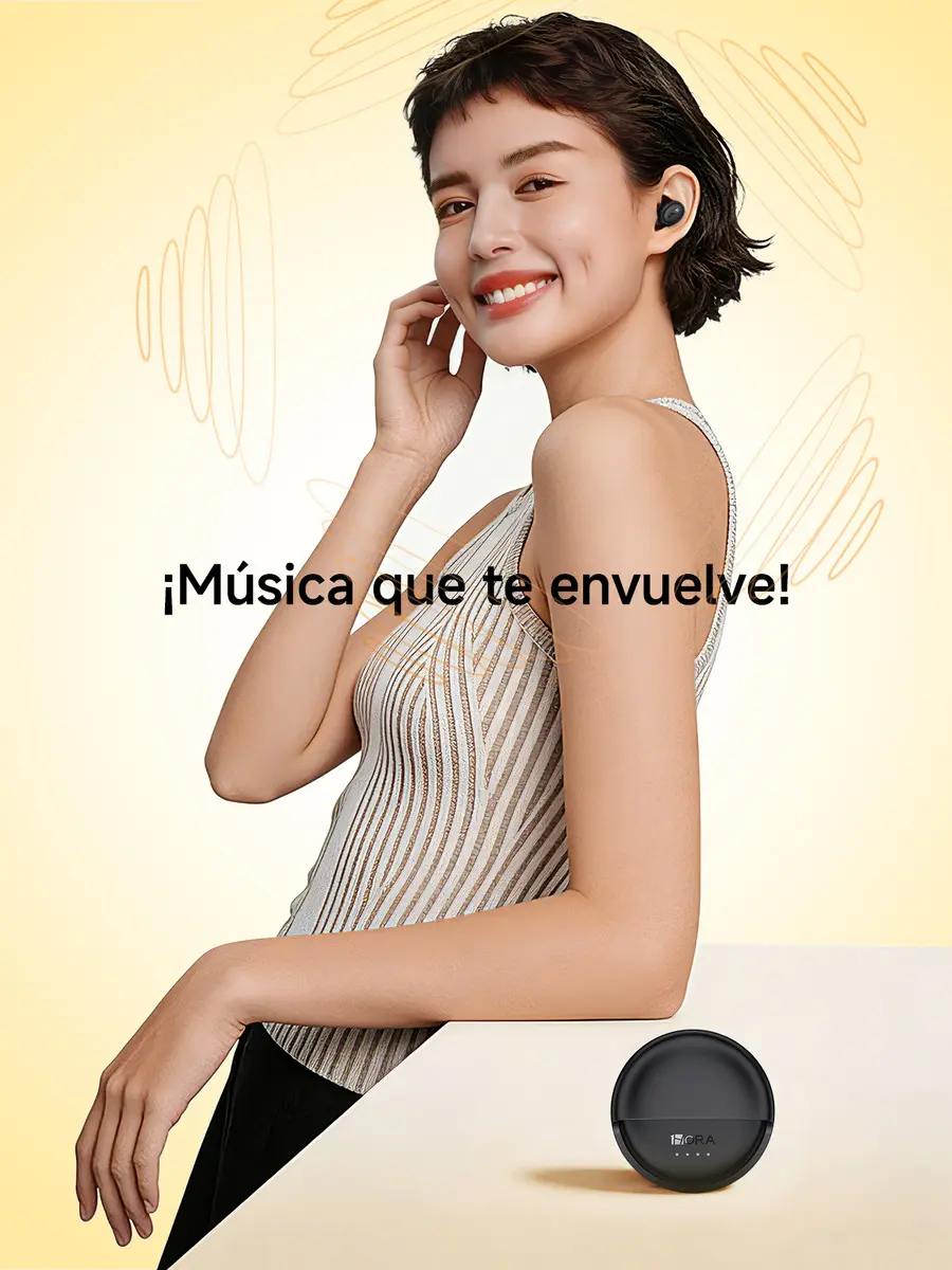 AUDIFONOS BLUETOOTH CON ESTUCHE GIRATORIO