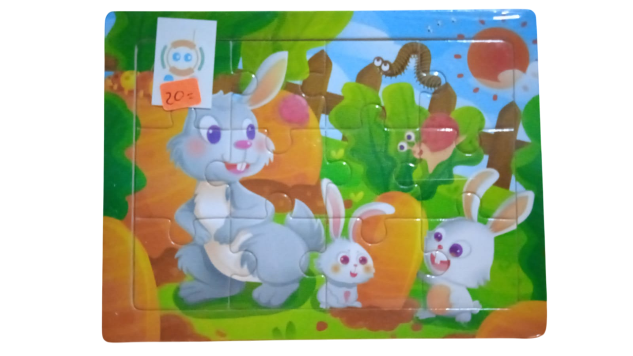 ROMPECABEZAS DE MADERA CON 12 PIEZAS