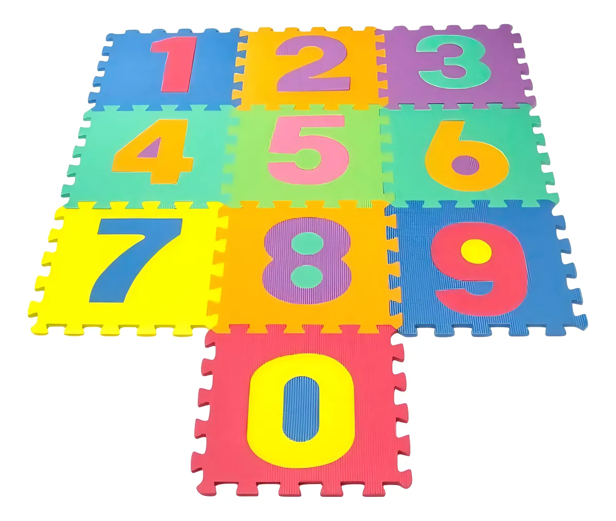 TAPETE DE FOMY DIDÁCTICO 10 PZS 30x30 CMS MODELO NUMEROS